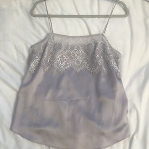 Light grey silk sleep shirt